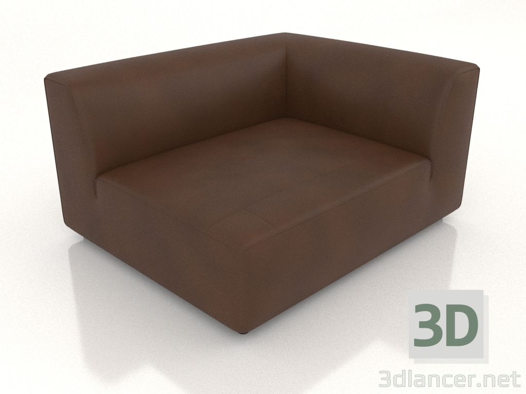 3D Modell Sofamodul Ecke asymmetrisch links (Option 1) - Vorschau