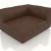 modello 3D Modulo divano angolare asimmetrico sinistro (opzione 1) - anteprima