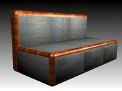 Sofá armazón madera-tapizado 
