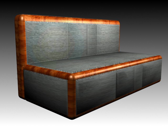 3d model Sofá armazón madera-tapizado - vista previa