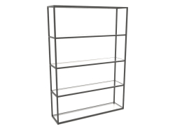 Large rectangular rack (GLASS, 120x30x170, 5 shelves)