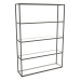 3d model Large rectangular rack (GLASS, 120x30x170, 5 shelves) - preview