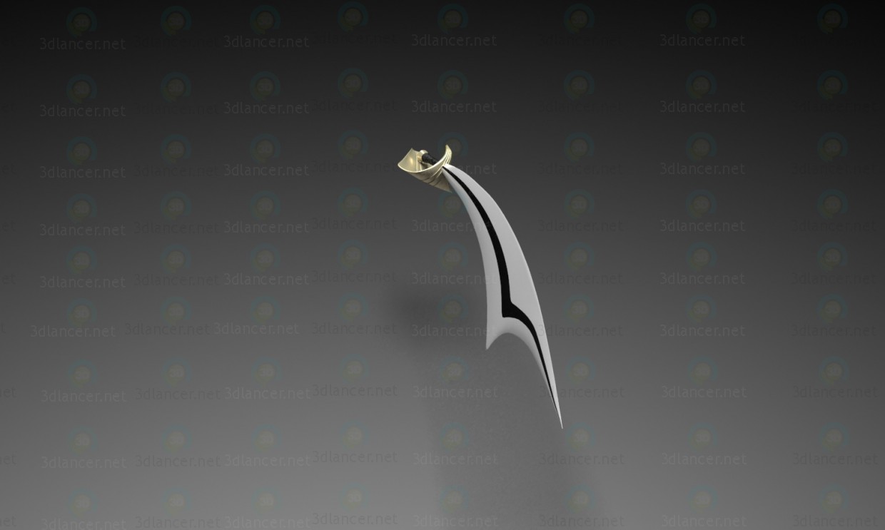 3d Sword chrome model buy - render 3d Sword chrome model buy - render