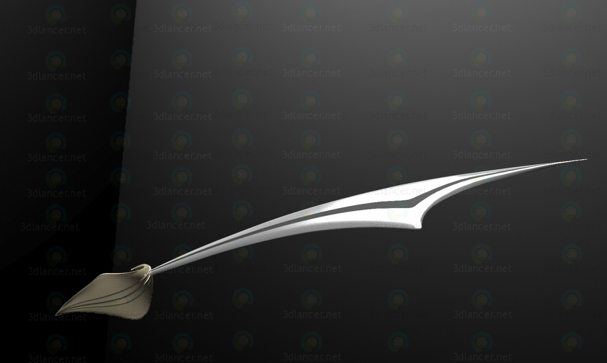 3d Sword chrome model buy - render 3d Sword chrome model buy - render