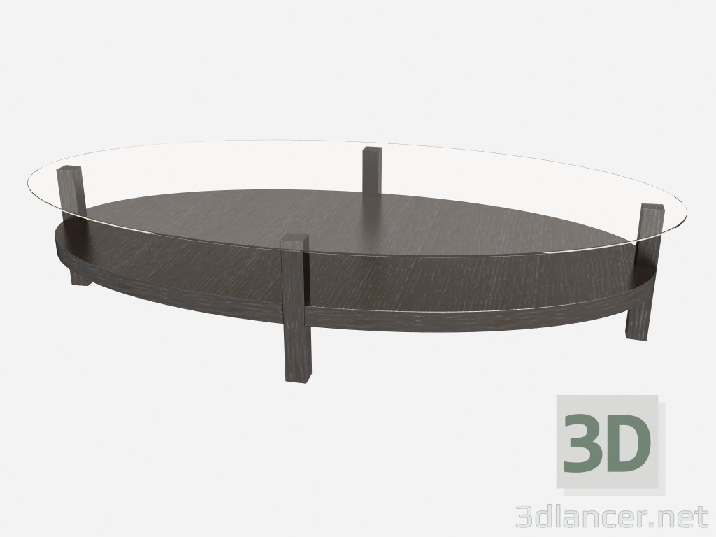 3d model Mesa de centro óvala Art Deco Fausto Z02 - vista previa