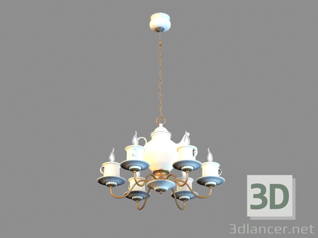 3d model Chandelier A6483LM-6WH - preview