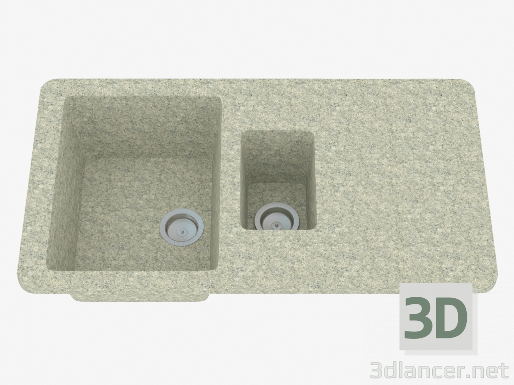 3D Modell Küchenspüle Vivo (ZQV 1513) - Vorschau