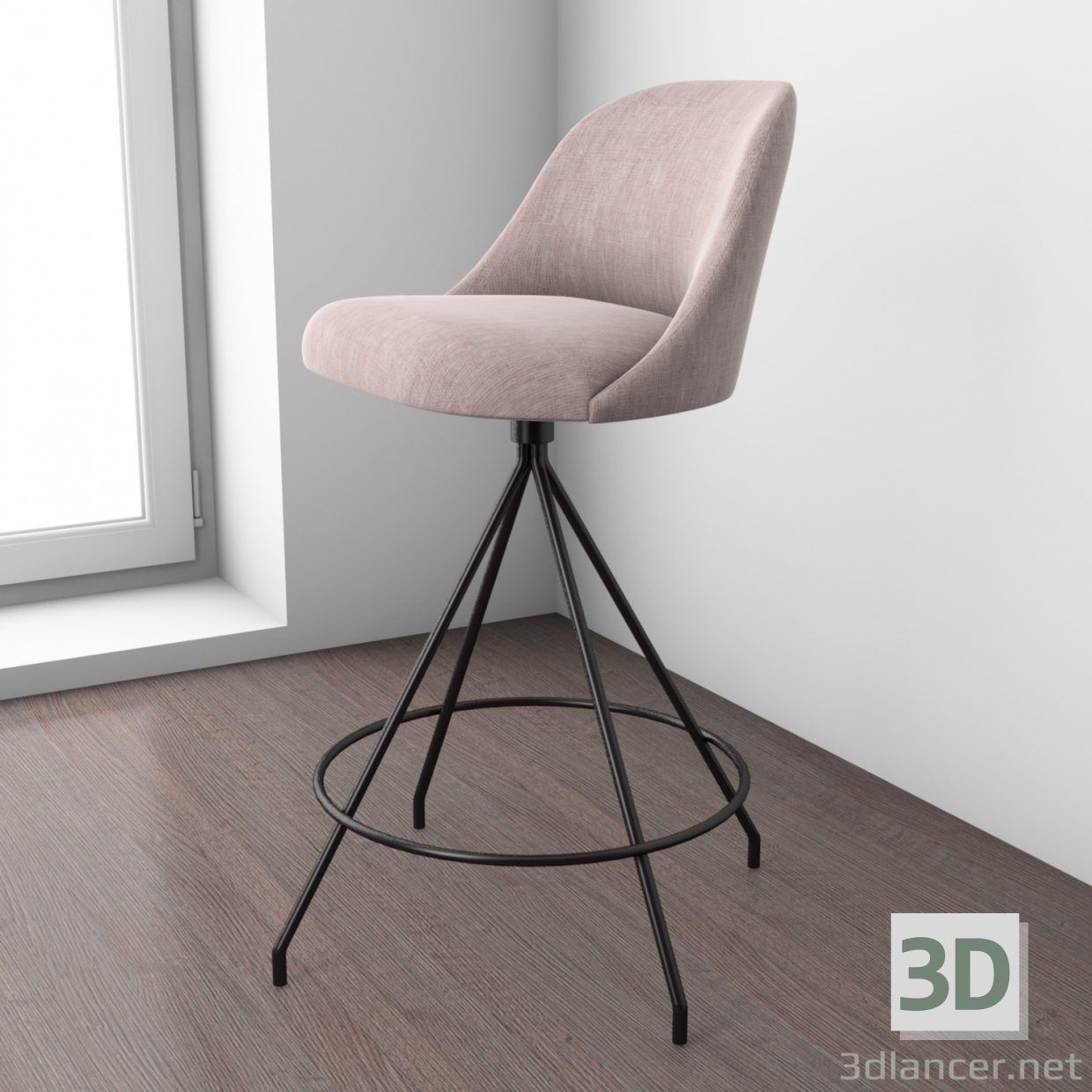 3d модель сучасний стілець – превью