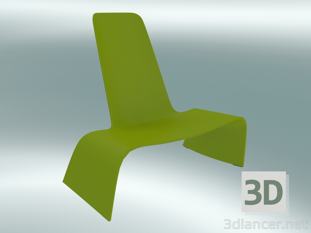 3d model Armchair LAND lounge chair (1100-00, yellow green) - preview