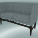 3D modeli Çift kişilik kanepe Belediye Başkanı (AJ6, H 82cm, 62x138cm, Ceviz, Koridor - 130) - önizleme