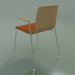 3D Modell Stuhl 3935 (4 Metallbeine, Frontverkleidung, mit Armlehnen, Eiche) - Vorschau