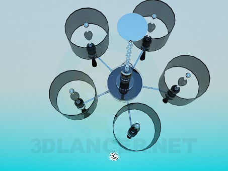 3d model Strict chandelier - preview 3d model Strict chandelier - preview