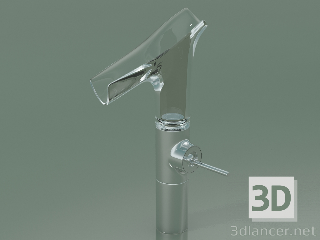 3d модель Змішувач для раковини 220, зі скляним зливом (12114000) – превью