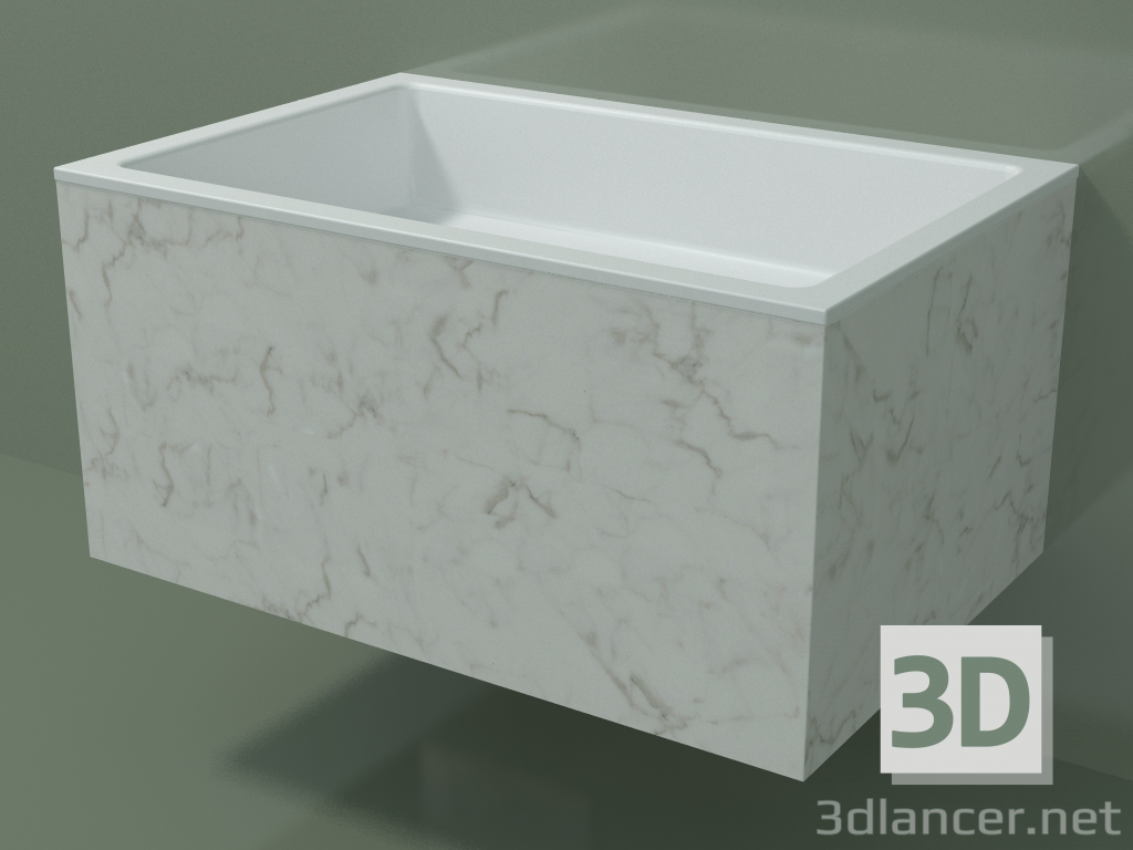 3d model Wall-mounted washbasin (02R142301, Carrara M01, L 72, P 48, H 36 cm) - preview