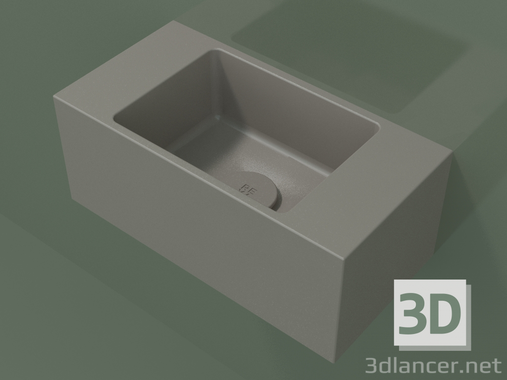 modello 3D Lavabo sospeso Lavamani (02UL21101, Clay C37, L 40, P 20, H 16 cm) - anteprima