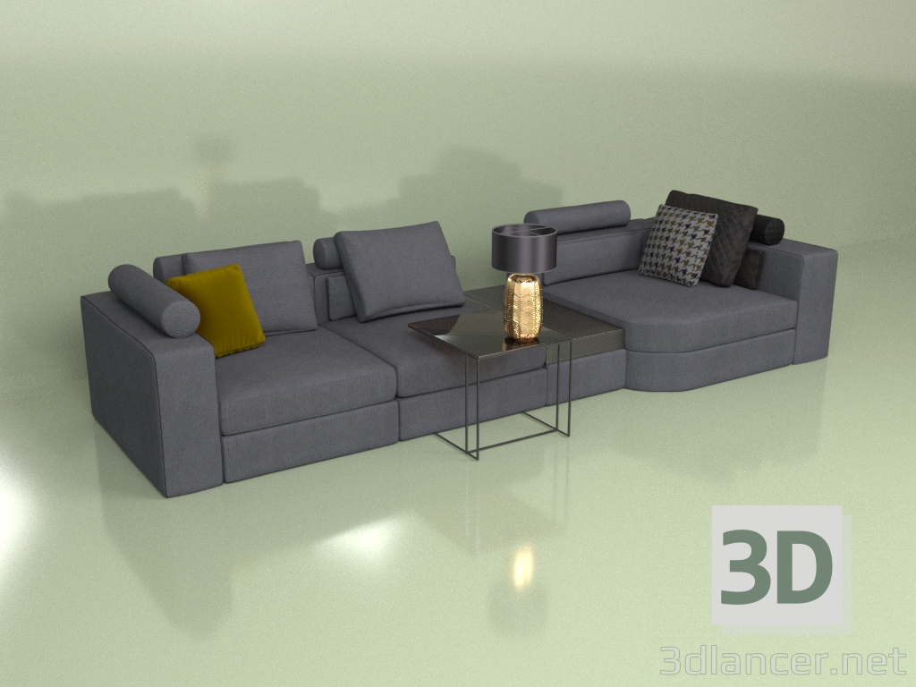 3D modeli egoist kanepe - önizleme