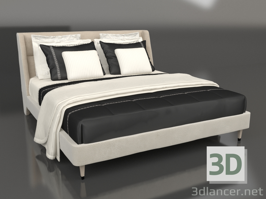3 डी मॉडल डबल बेड (S502) - पूर्वावलोकन