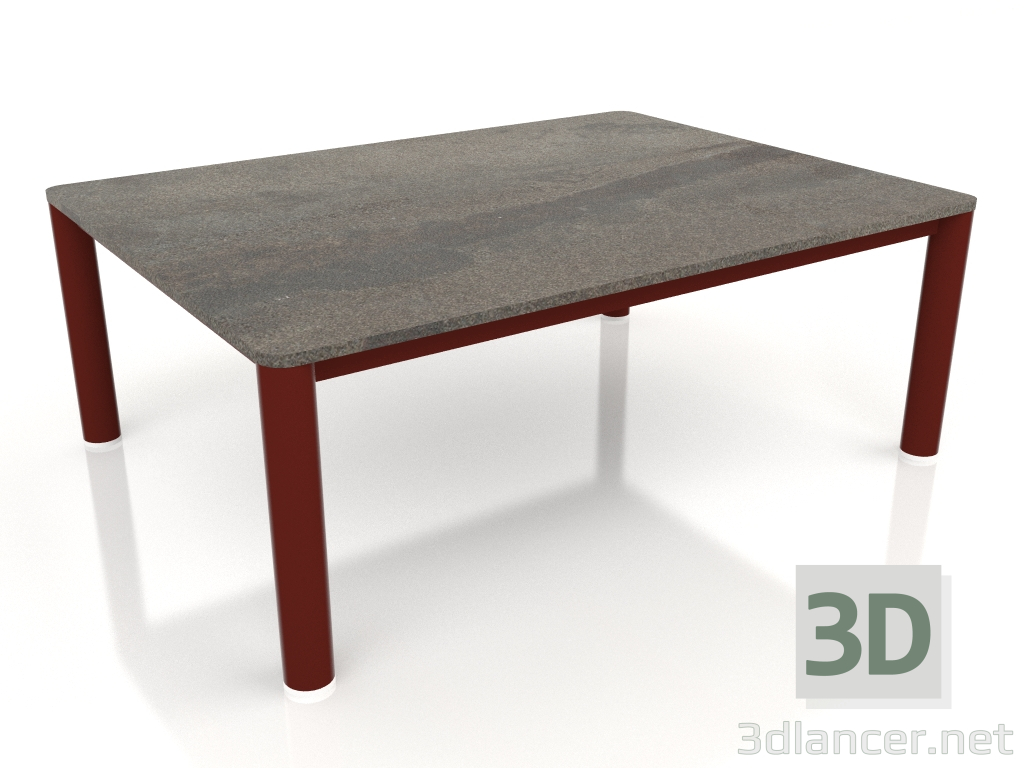 modello 3D Tavolino 70×94 (Rosso vino, DEKTON Radium) - anteprima