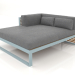 modèle 3D Canapé modulable XL, section 2 gauche, bois artificiel (Bleu gris) - preview