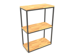 Rack-Konsole rechteckig (HOLZBODEN, 60x30x86, 3 Regale)