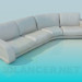 3D Modell Ecksofa Leder - Vorschau