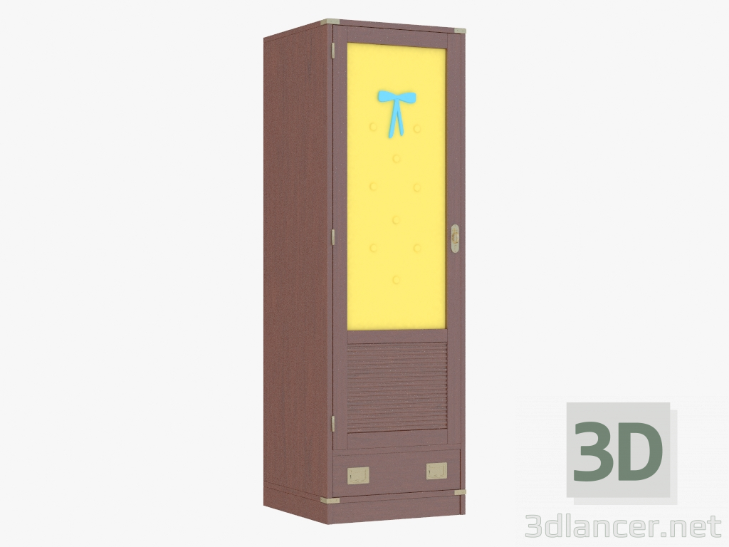 3D modeli Kapıda bir içe kapak bulunan dolap - önizleme
