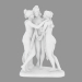 3d модель Мраморная скульптура The Three Graces (2) – превью