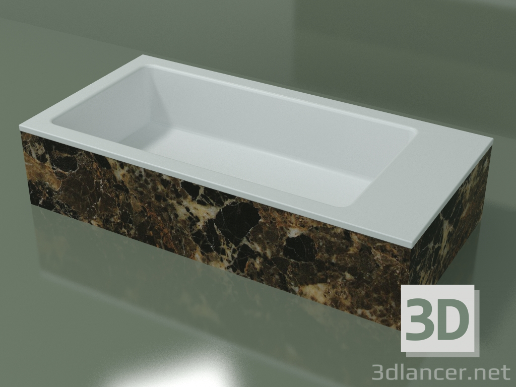 3d model Countertop washbasin (01R141102, Emperador M06, L 72, P 36, H 16 cm) - preview