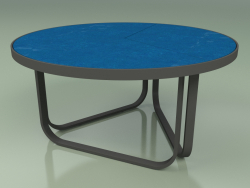 Coffee table 009 (Metal Smoke, Glazed Gres Sapphire)