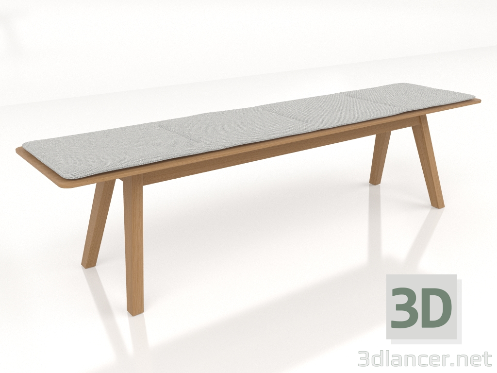 3d model A bench with a 180 pillow - preview
