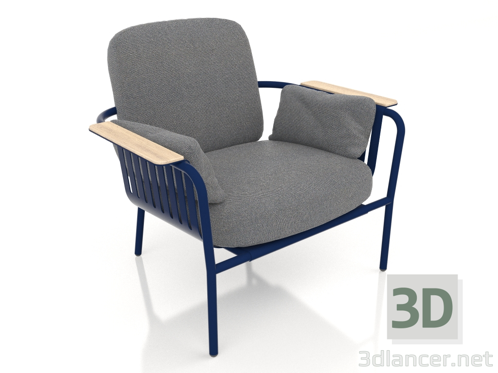 3 डी मॉडल कुर्सी (रात का नीला) - पूर्वावलोकन