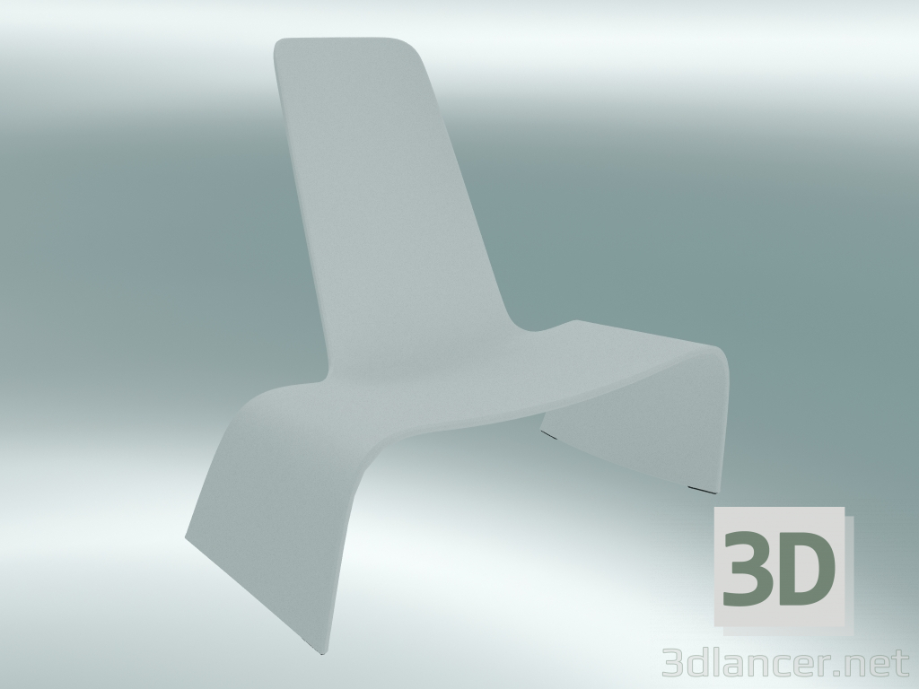 modello 3D Poltrona LAND lounge chair (1100-00, bianco) - anteprima