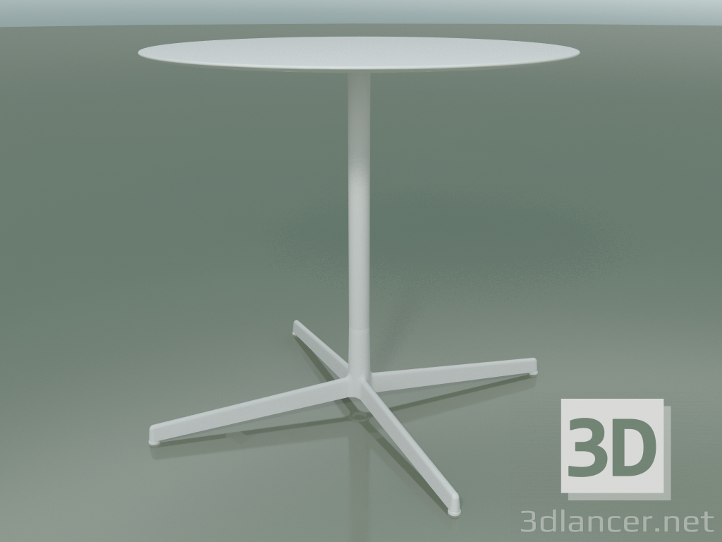 3D Modell Runder Tisch 5554 (H 72,5 - Ø 79 cm, Weiß, V12) - Vorschau