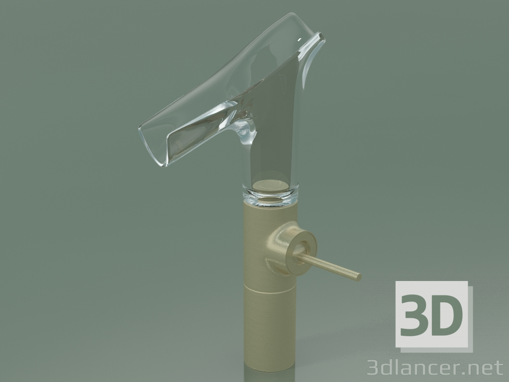 modello 3D Miscelatore lavabo 220 con bocca in vetro (12114250) - anteprima