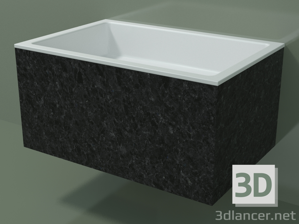 3d model Wall-mounted washbasin (02R142301, Nero Assoluto M03, L 72, P 48, H 36 cm) - preview