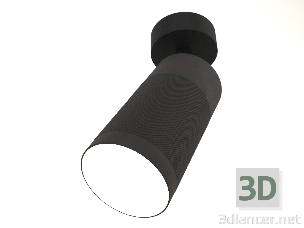 modello 3D Lampada da soffitto Patrone Canopy (nera) - anteprima