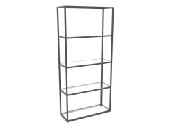 Large rectangular rack (GLASS, 80x30x170, 5 shelves)