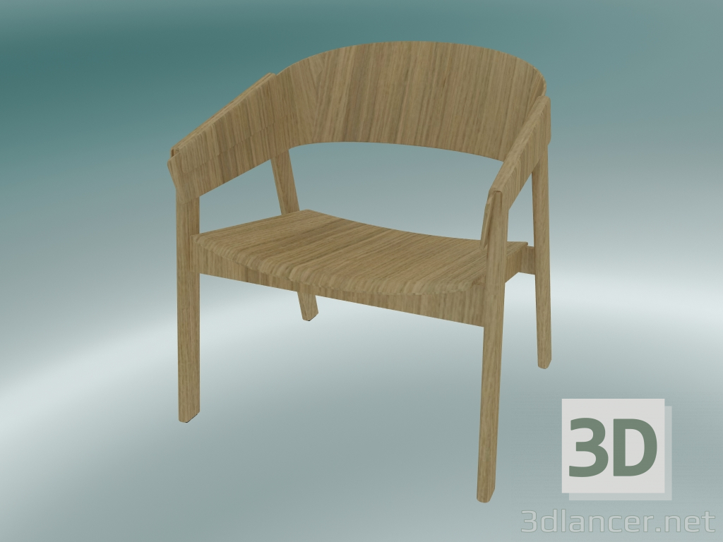 3D modeli Dinlenme Koltuğu Kapağı (Meşe) - önizleme