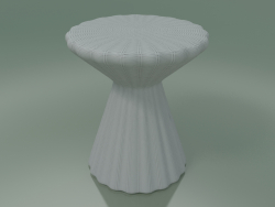 Table d'appoint, pouf (Bolla 12, blanc)