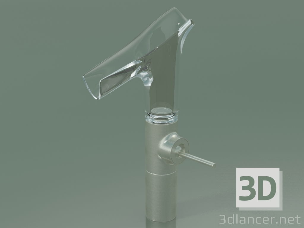 modello 3D Miscelatore lavabo 220 con bocca in vetro (12114820) - anteprima
