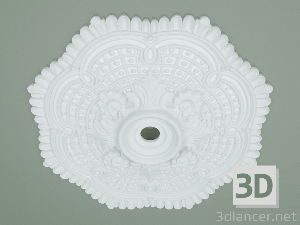 3d model Rosette with ornament RW037 - preview