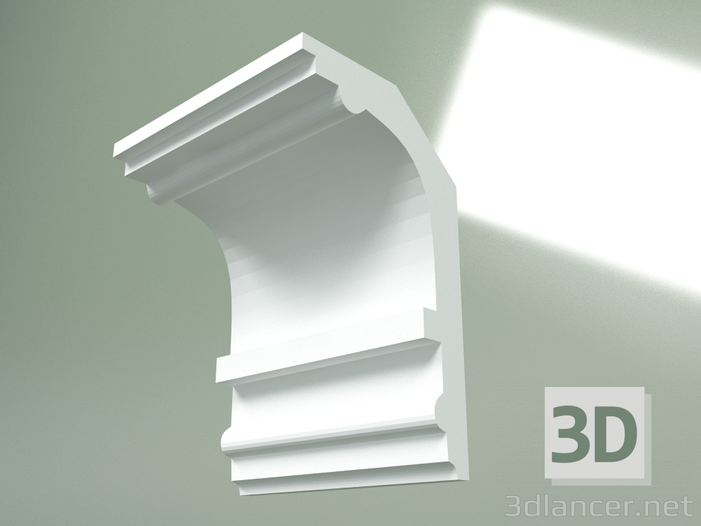 modello 3D Cornicione in gesso (zoccolo a soffitto) KT388 - anteprima