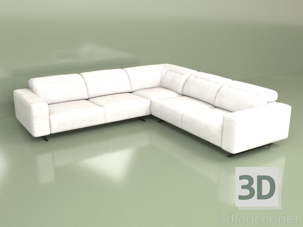 3D modeli Köşe kanepe Fiji - önizleme