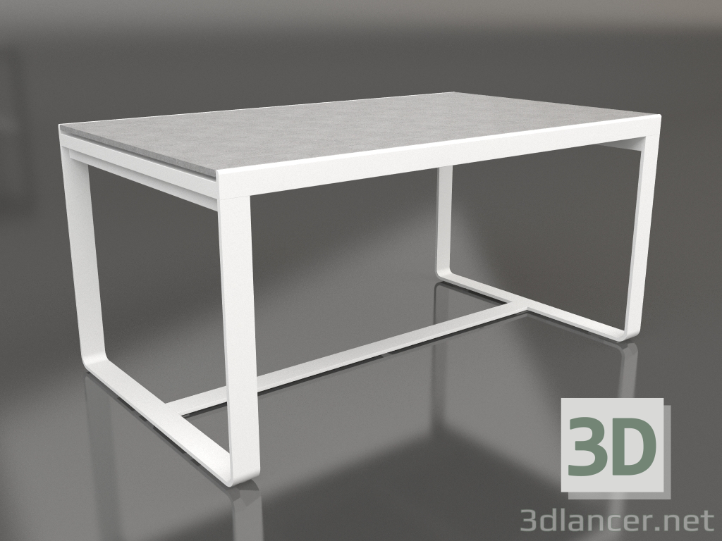modello 3D Tavolo da pranzo 150 (DEKTON Kreta, Bianco) - anteprima
