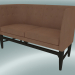 3d model Double sofa Mayor (AJ6, H 82cm, 62x138cm, Walnut, Leather - Cognac Silk) - preview