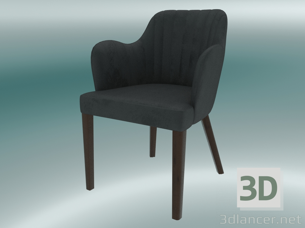 3d model Jenny Half Chair (Dark Gray) - preview