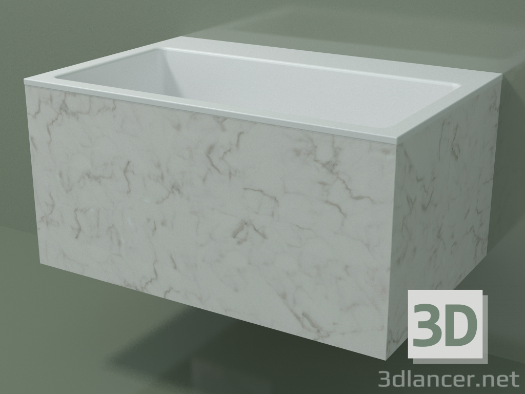 3d model Wall-mounted washbasin (02R142302, Carrara M01, L 72, P 48, H 36 cm) - preview