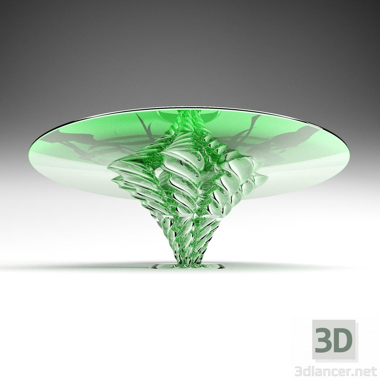 Mesa de vidrio 3D modelo Compro - render