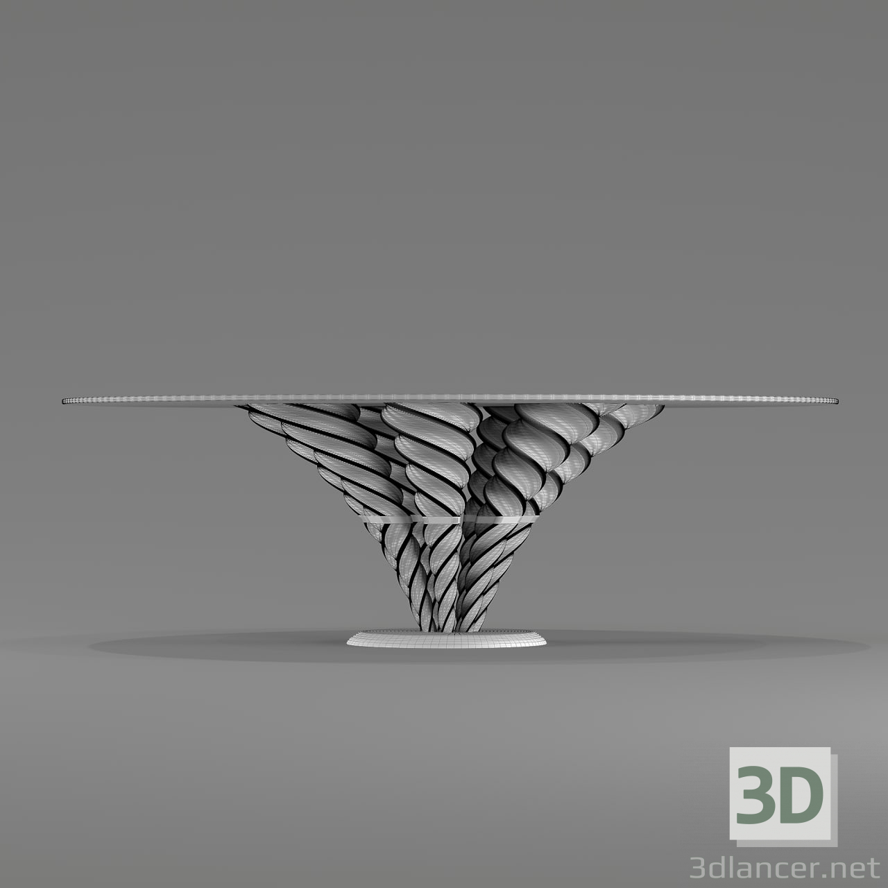 Mesa de vidrio 3D modelo Compro - render