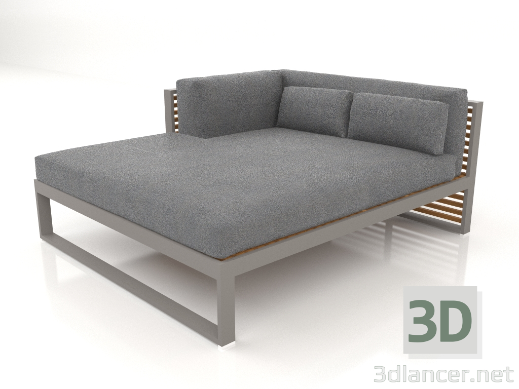 3d модель Диван модульный XL, секция 2 левая, искусственное дерево (Quartz grey) – превью